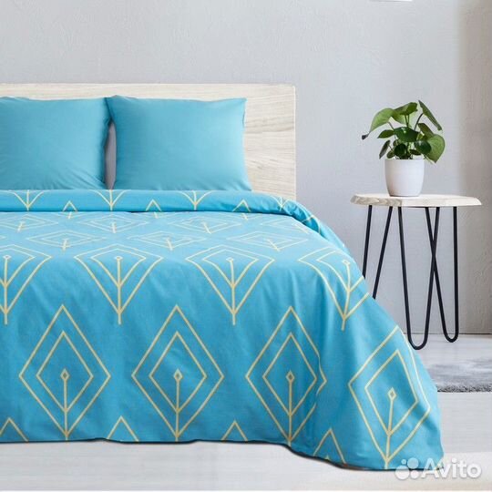 Постельное бельё Этель 2 сп 'Бирюзовый лепесток' 1