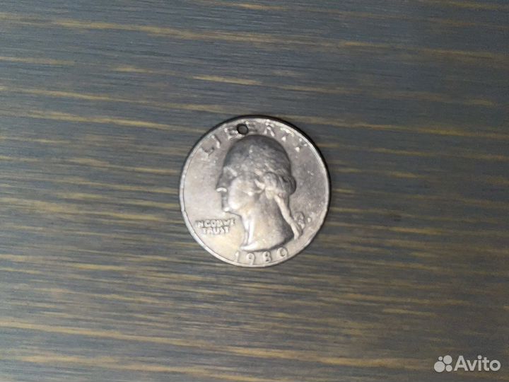 Монета 25 центов 1980 P Вашингтона, заполненная P