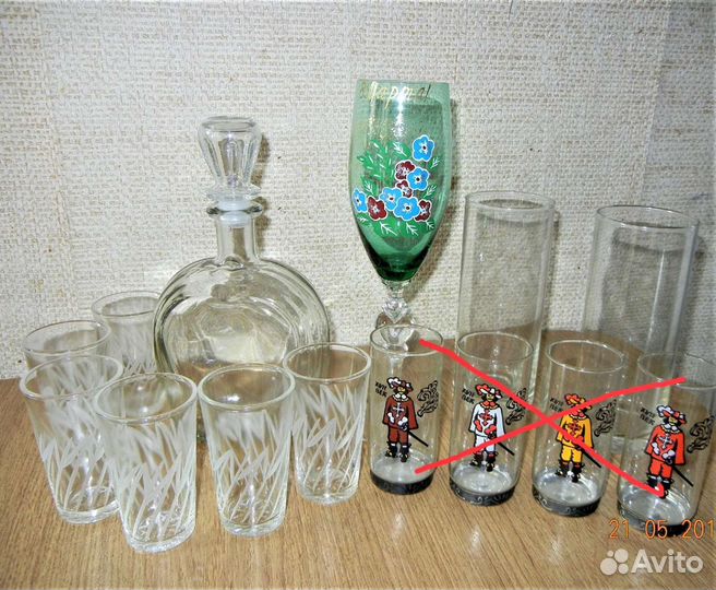 Стопки, стаканы, графины