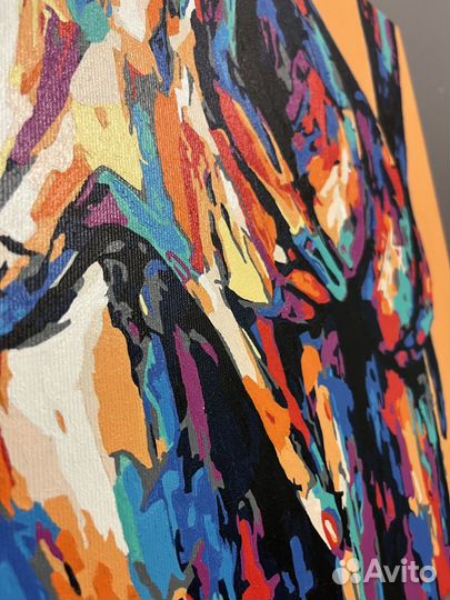 Картина по номерам раскрашенная