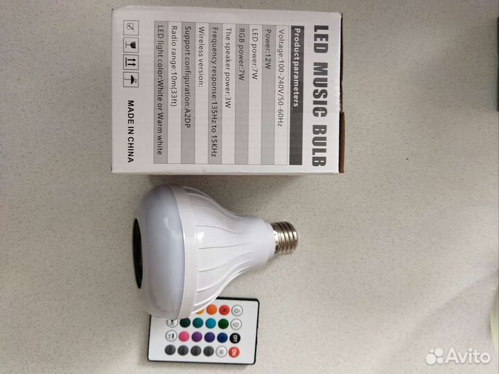 Лампочка+колонка led