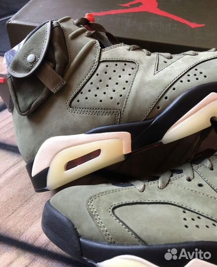 Travis Scott X Air Jordan 6 Retro Olive Кроссовки