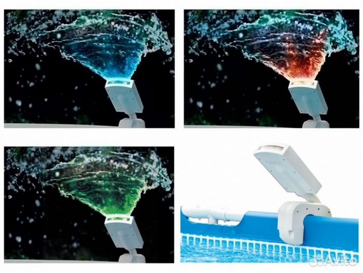 Фонтан для бассейна светодиодный, разбрызгиватель