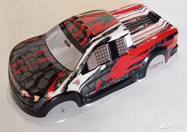 Кузов Monster One 1/10(крас) + колеса(жёл),7спиц