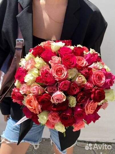 Цветы букеты 101 роза