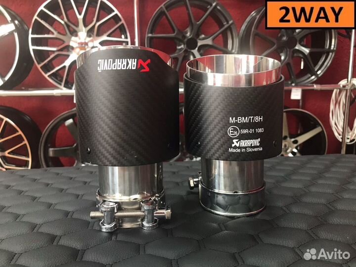 Насадка на глушитель Akrapovic style с карбоном 63