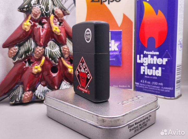 Zippo 218RD (1996 год/новая) Red dog