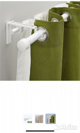 Карниз гардинный двойной Икеа рэкка хугад