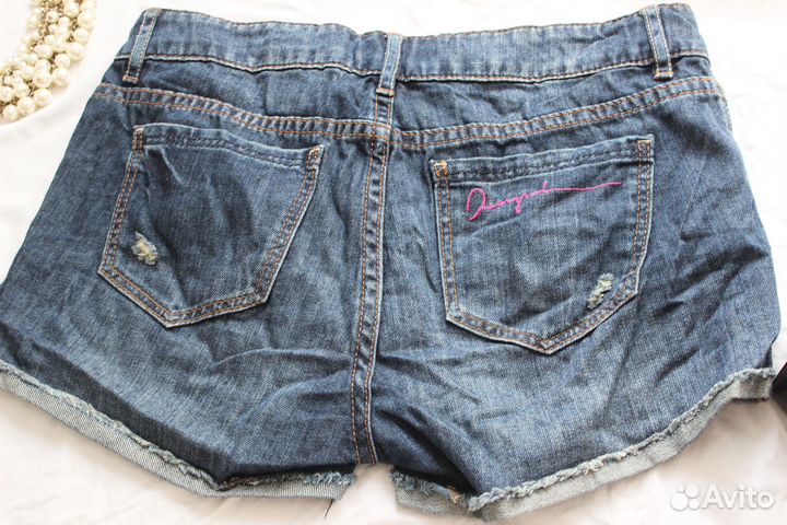 Джинсовые шорты с вышивкой Desigual оригинал 13-14