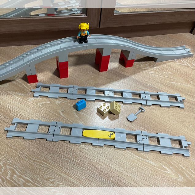 Lego Duplo железнодорожный Мост и рельсы 10872