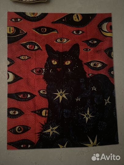 Картина постер кот глаза