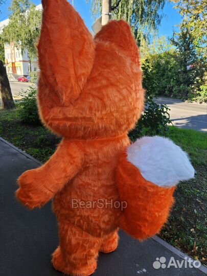 Лисёнок 2м костюм розовый для поздравлений Новый