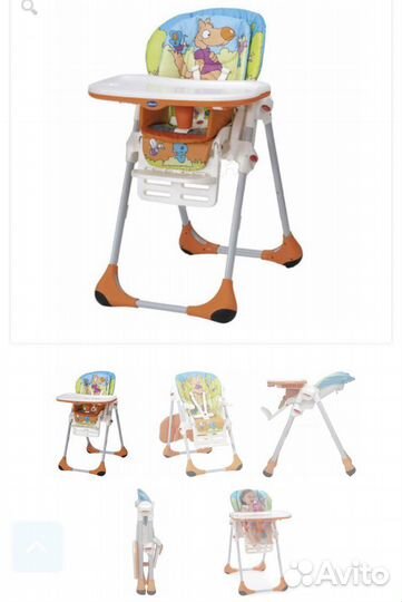 Стульчик для кормления chicco polly