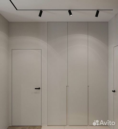 Скрытые межкомнатные двери под покраску