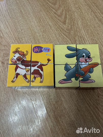 Развивающие игрушки (кубики и пазлы)