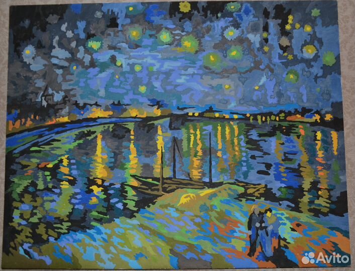 Картины по номерам готовые (акриловые краски)