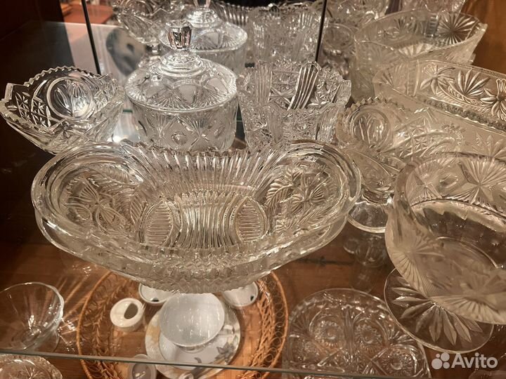 Сервиз чайный, хрусталь
