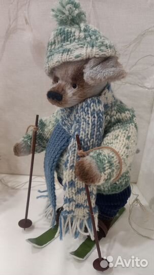 Мягкая игрушка в стиле Тедди. Тишка лыжник