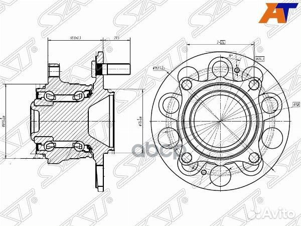 Ступичный узел задн. honda accord 2.4 CU 08-12