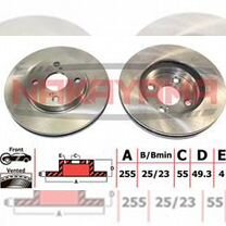 Q4356 nakayama Торм.диск пер Corolla E12U 1.6 02