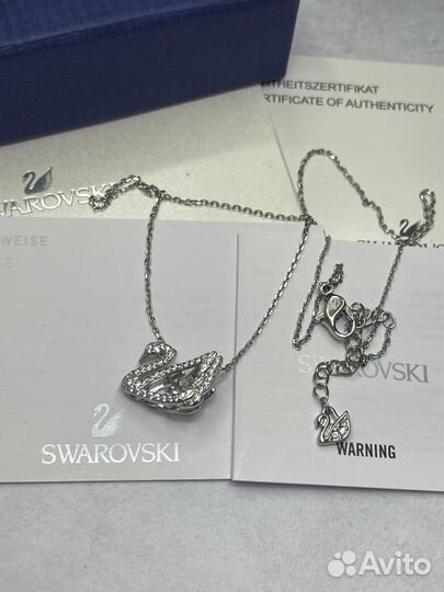 Swarovski подвеска лебедь кулон