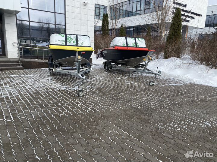 Алюминиевая лодка Триера 431 Fish с мотором Honda