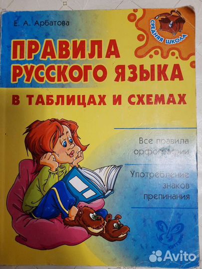 Правила русского языка в таблицах и схемах.Средняя