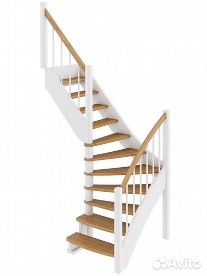 Деревянная лестница лс-09м/1 под покраску