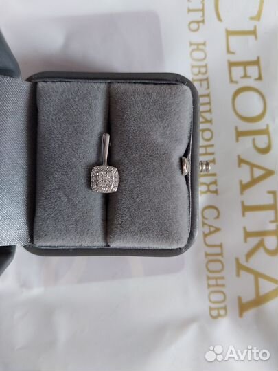 Серьги серебро 925 проба, фианит. Новые