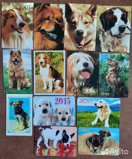 Календарики собаки/кошки/животные/растения/cccр