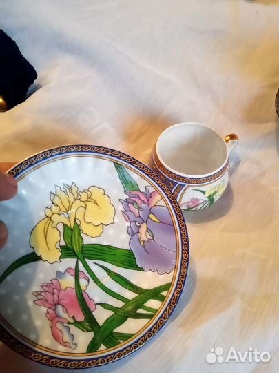 Чашки с блюдцем японские фарфор