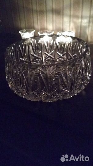 Салатница большая, хрусталь СССР