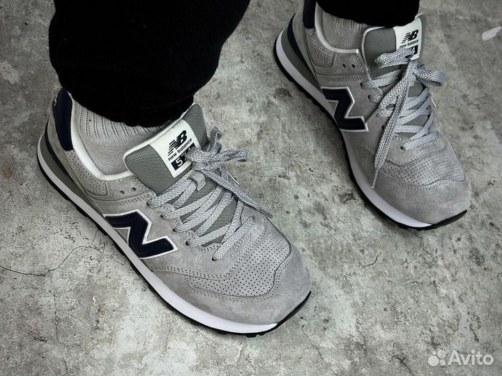 Комфортные Кроссовки New Balance 574 Замшевые Новы