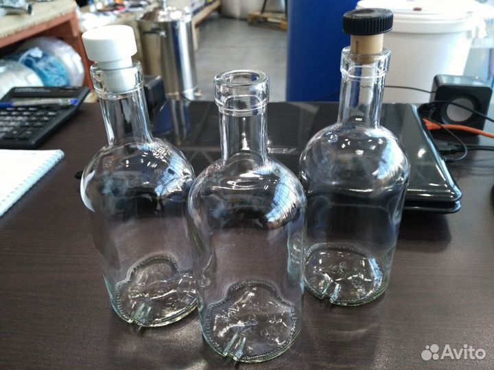 Стеклянная бутылка 0,5 под камю. Т-образную пробку