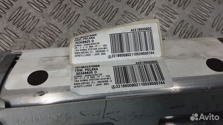 Подушка безопасности пассажира mercedes benz S-cla