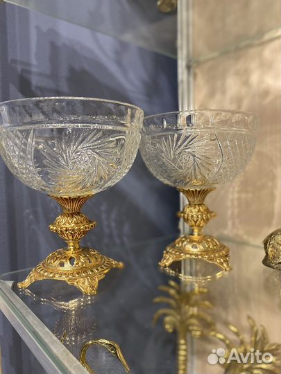 Ваза конфетница хрусталь