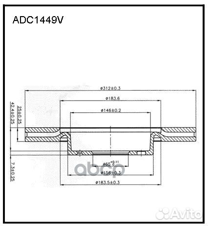 Диск тормозной перед LCV BN-1202;FX-1108;1K