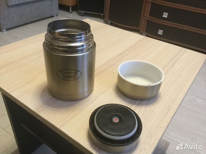 Термос для еды Konig цельнометаллический, 0.75л