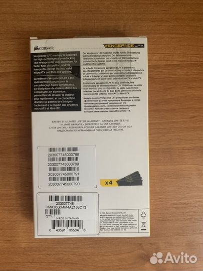 Corsair Vengeance LPX 16GB (4x4GB) DDR4 dram 2133M