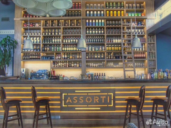 Барная стойка с полками, стойки для кофейни