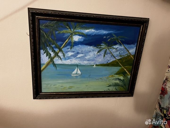Картина маслом на холсте пейзаж лето в тайланде