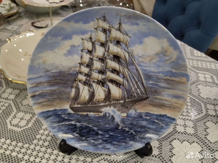 Тарелка Море Парусник Германия Kaiser