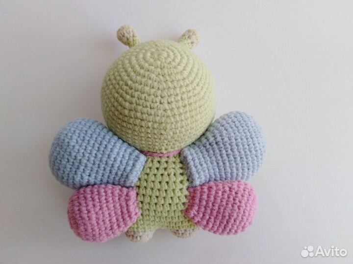 Бабочка вязаная игрушка амигуруми