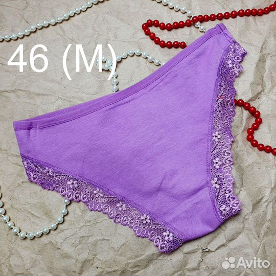 Хлопковые трусики слипы с кружевом Dailu Xian 46