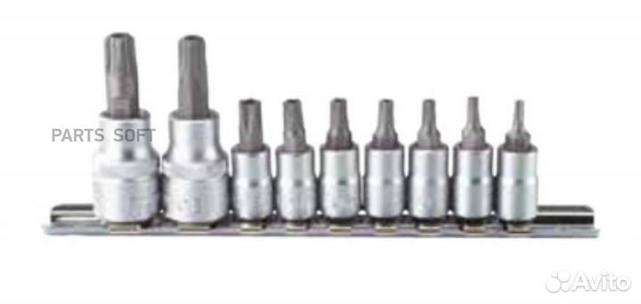 Force 3095 1/4,3/8Головки-биты Торкс 5лучевые с отв. на планке TS10-TS50