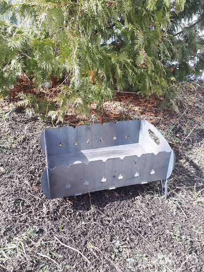 Мангал огонёк 4 мм разборный с сумкой