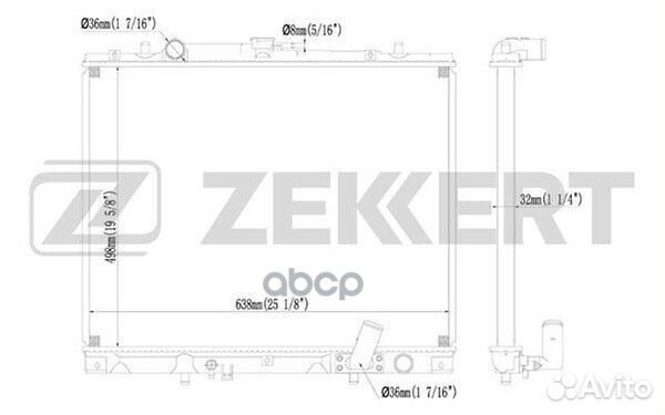 Радиатор охл. дв. Mitsubishi L200 III 01- Paje