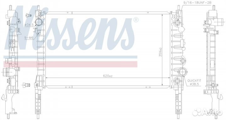 Радиатор охлаждения двс opel mokka (2013) 1.4 ecot