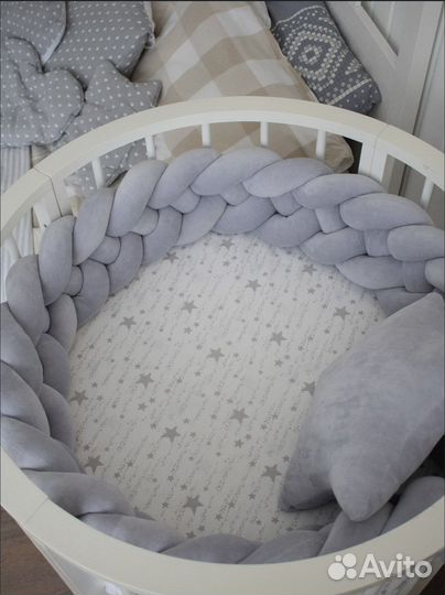 Бортики на круглую кроватку