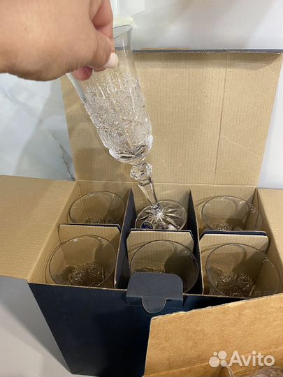 Хрустальные бокалы bohemia crystal